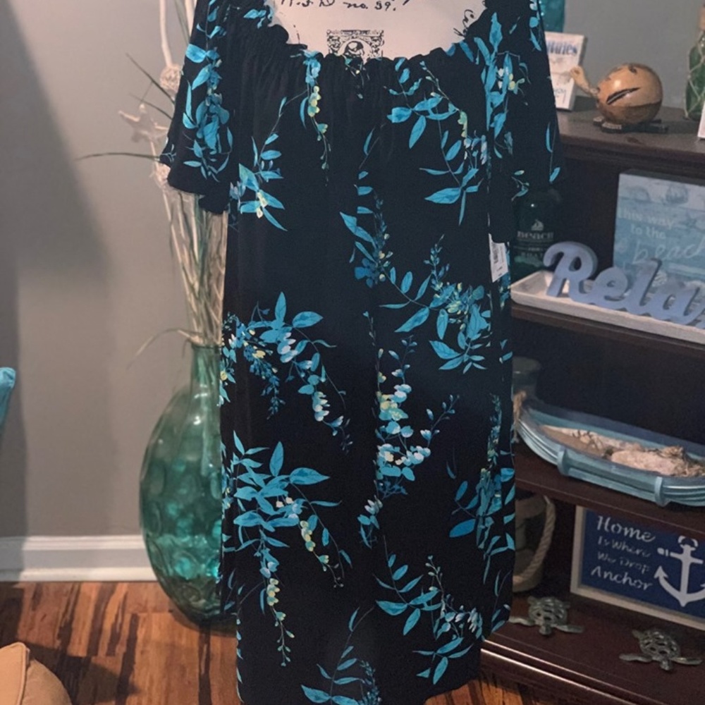 ANA Black Dress Blue Dress